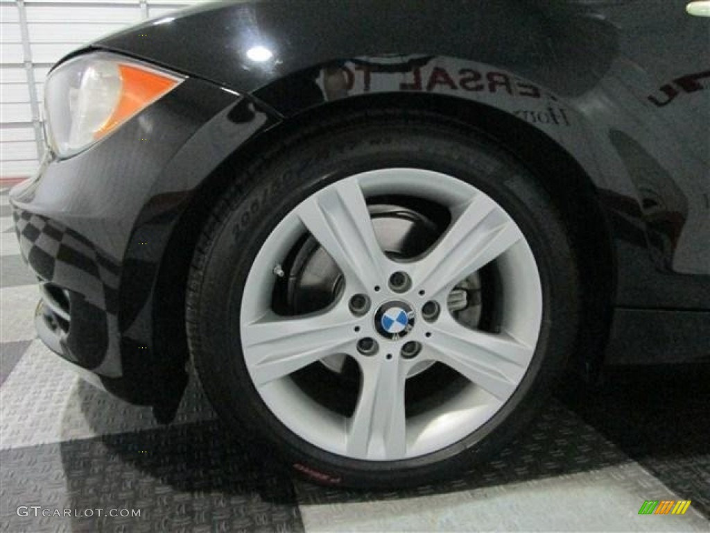 2009 1 Series 128i Coupe - Jet Black / Black photo #8