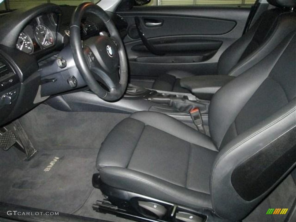2009 1 Series 128i Coupe - Jet Black / Black photo #10