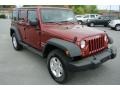 2013 Deep Cherry Red Crystal Pearl Jeep Wrangler Unlimited Sport S 4x4  photo #2