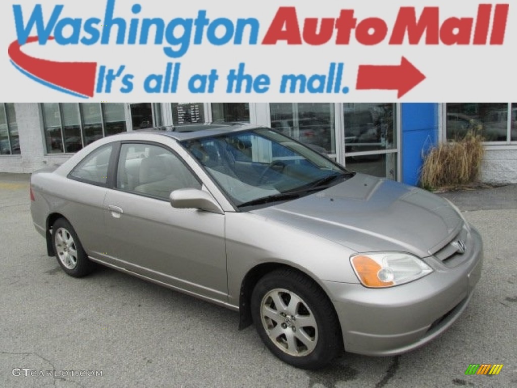 2003 Civic EX Coupe - Shoreline Mist Metallic / Ivory photo #1