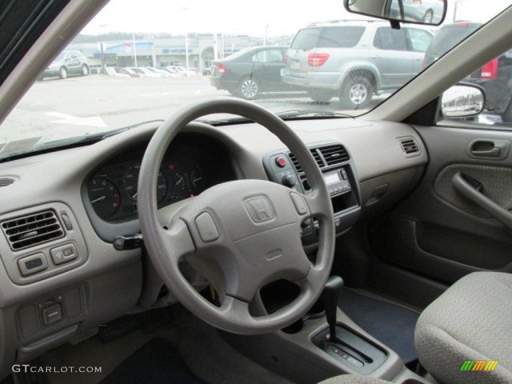 2000 Honda Civic LX Sedan Beige Dashboard Photo #79894958