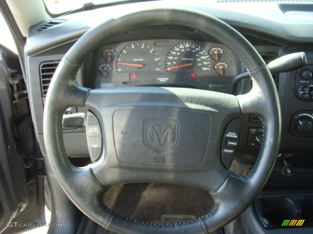 2004 Dodge Dakota SLT Quad Cab 4x4 Dark Slate Gray Steering Wheel Photo #79895660