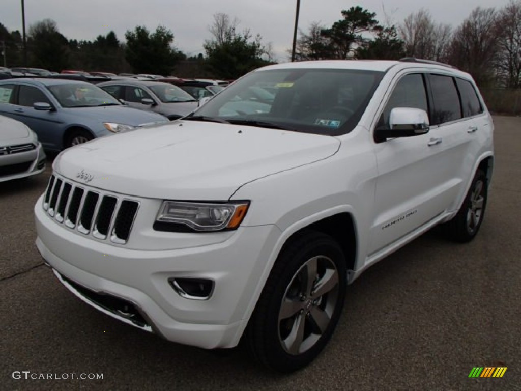 Bright White 2014 Jeep Grand Cherokee Overland 4x4 Exterior Photo #79897160