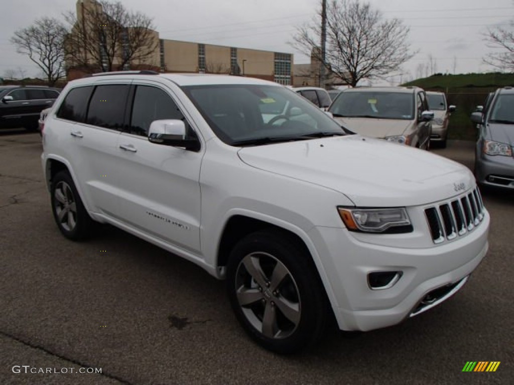 Bright White 2014 Jeep Grand Cherokee Overland 4x4 Exterior Photo #79897197