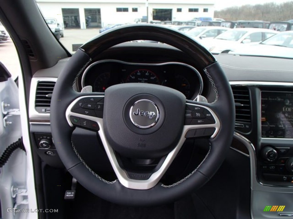 2014 Jeep Grand Cherokee Overland 4x4 Overland Vesuvio Indigo Blue/Jeep Brown Steering Wheel Photo #79897448