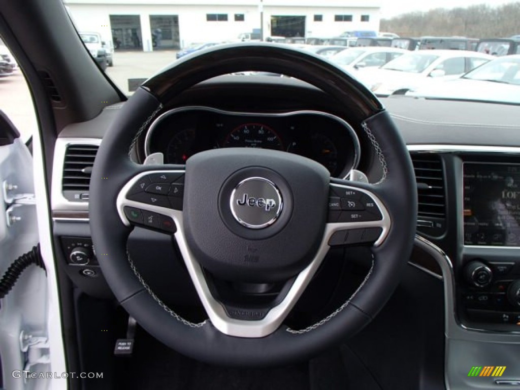 2014 Grand Cherokee Overland 4x4 - Bright White / Overland Vesuvio Indigo Blue/Jeep Brown photo #19