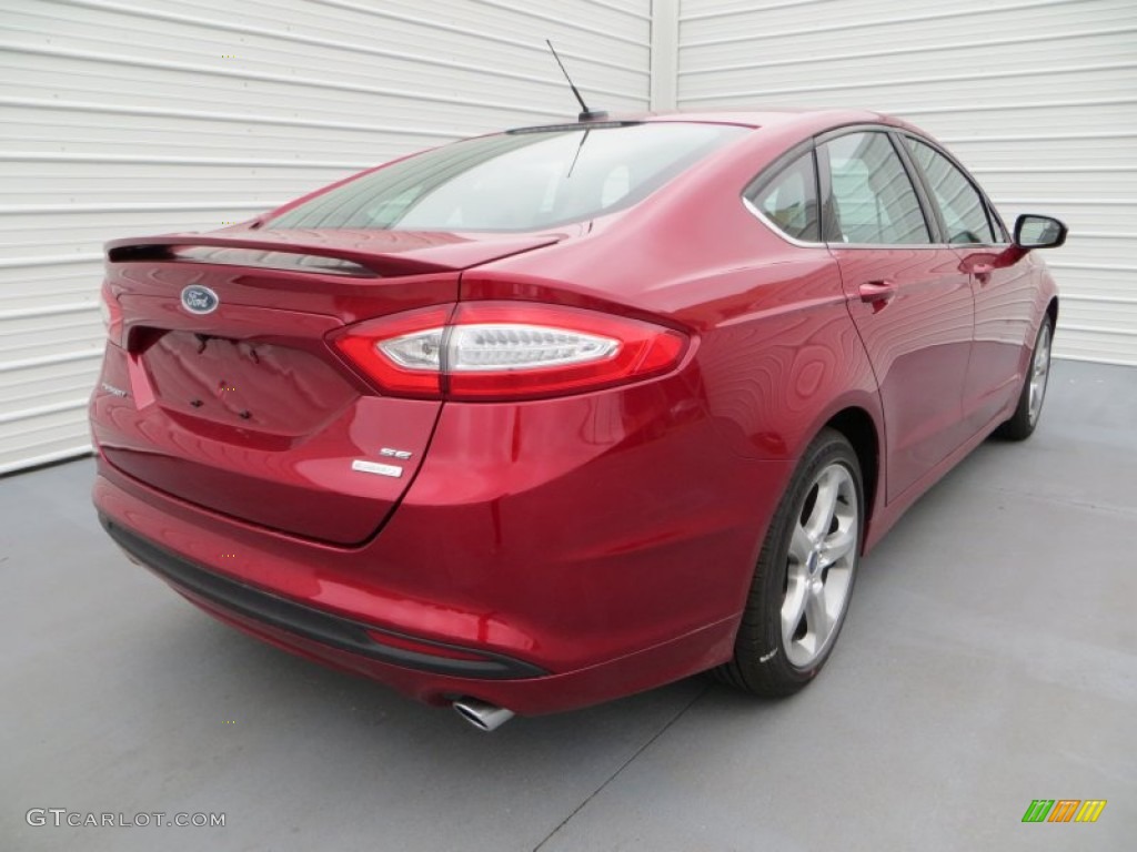 2013 Fusion SE 1.6 EcoBoost - Ruby Red Metallic / Charcoal Black photo #4