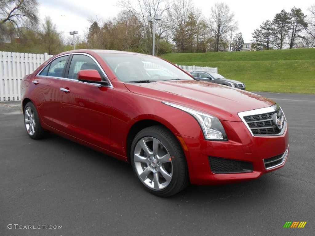 Crystal Red Tintcoat 2013 Cadillac ATS 2.0L Turbo AWD Exterior Photo #79897569