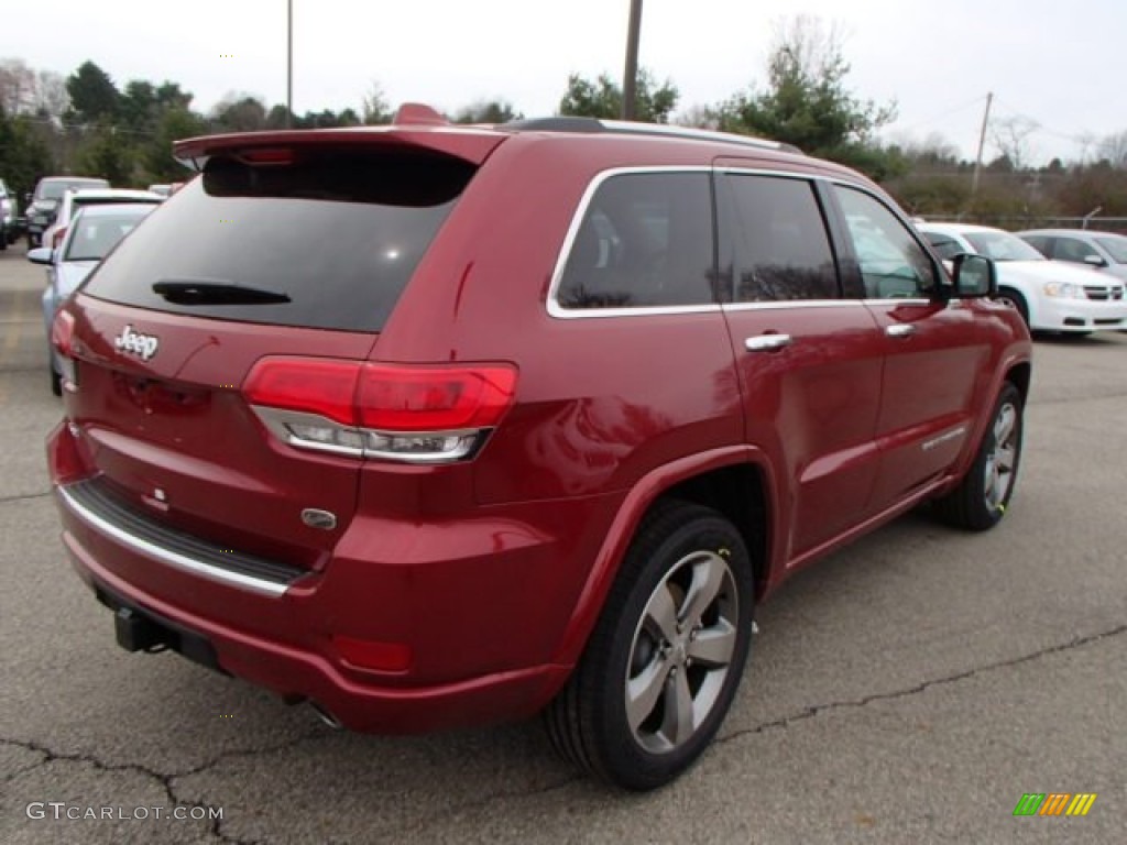 Deep Cherry Red Crystal Pearl 2014 Jeep Grand Cherokee Overland 4x4 Exterior Photo #79897936