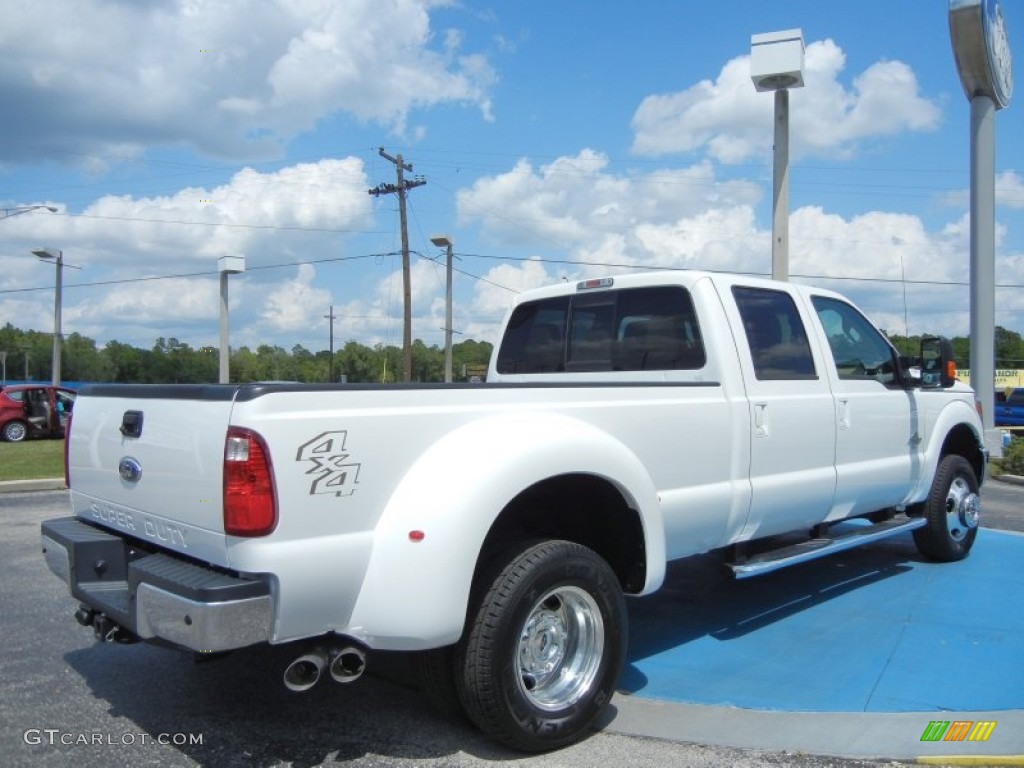 2012 F350 Super Duty Lariat Crew Cab 4x4 Dually - Oxford White / Adobe photo #3