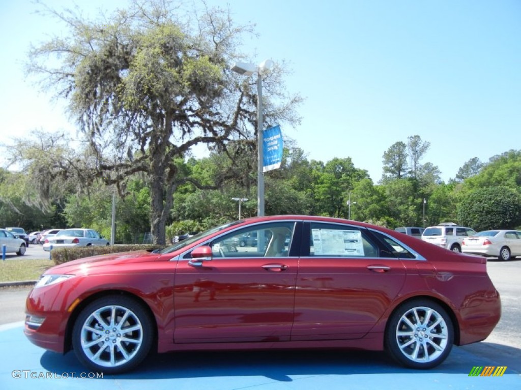 2013 MKZ 2.0L EcoBoost FWD - Ruby Red / Light Dune photo #2