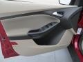 Medium Light Stone 2013 Ford Focus SE Hatchback Door Panel