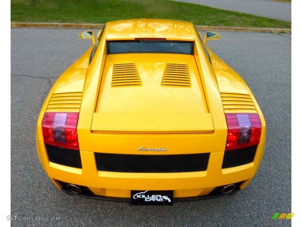 2004 Gallardo Coupe E-Gear - Giallo Midas (Yellow) / Nero Perseus photo #11