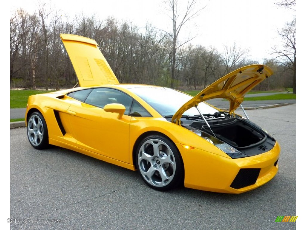 Giallo Midas (Yellow) 2004 Lamborghini Gallardo Coupe E-Gear Exterior Photo #79899224
