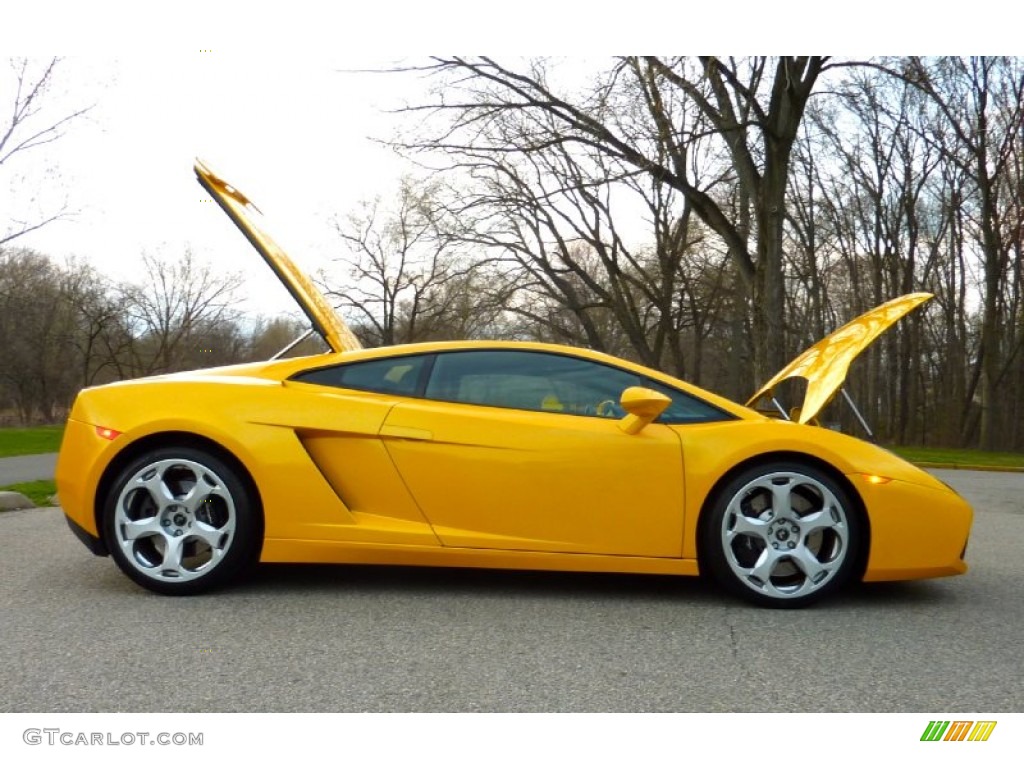 2004 Gallardo Coupe E-Gear - Giallo Midas (Yellow) / Nero Perseus photo #14