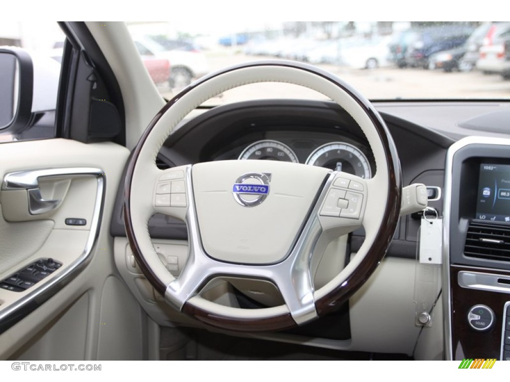 2013 Volvo XC60 3.2 Sandstone Steering Wheel Photo #79899384