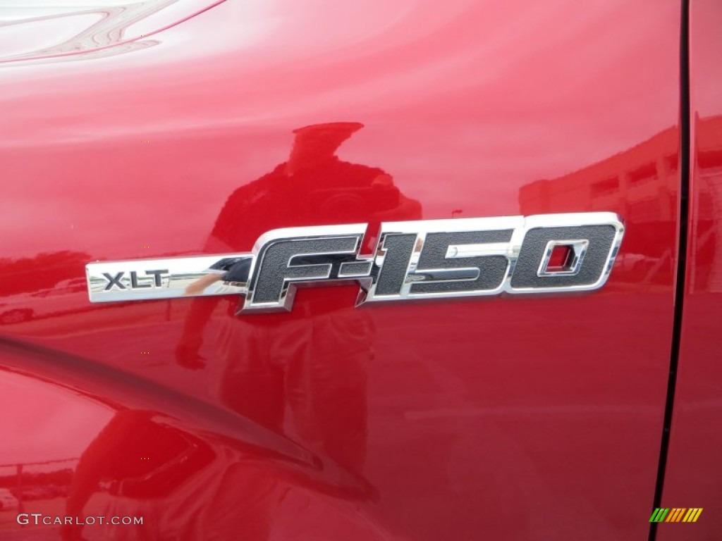 2013 F150 XLT SuperCrew 4x4 - Ruby Red Metallic / Steel Gray photo #13
