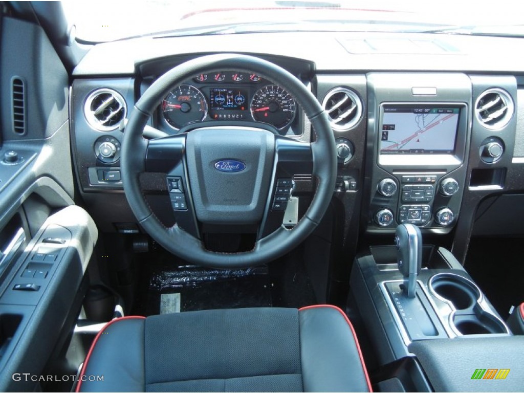 2013 Ford F150 FX2 SuperCrew FX Sport Appearance Black/Red Dashboard Photo #79902420