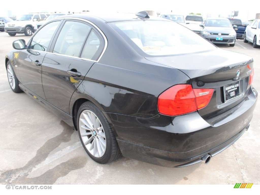 2009 3 Series 335i Sedan - Black Sapphire Metallic / Beige photo #6
