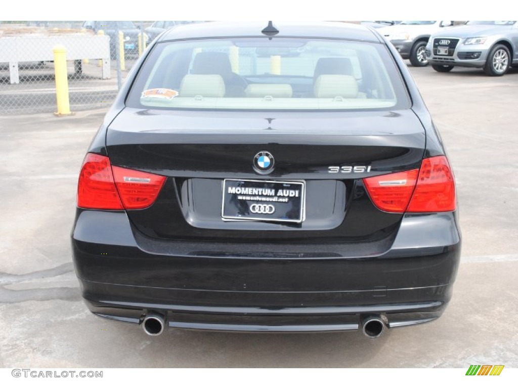 2009 3 Series 335i Sedan - Black Sapphire Metallic / Beige photo #7