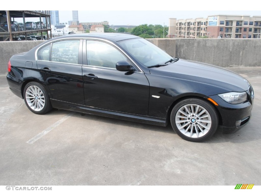2009 3 Series 335i Sedan - Black Sapphire Metallic / Beige photo #9