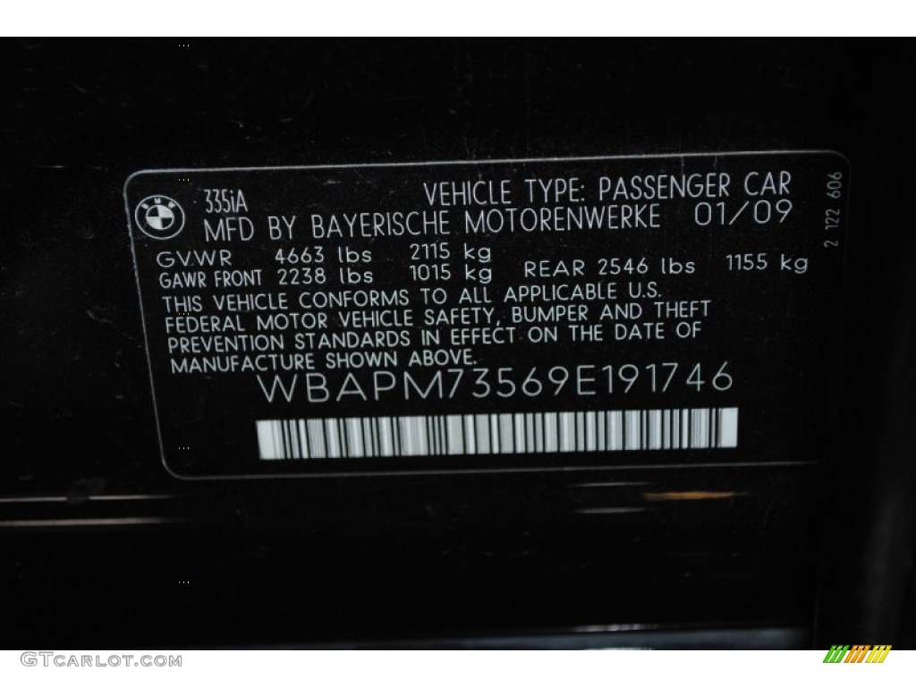 2009 3 Series 335i Sedan - Black Sapphire Metallic / Beige photo #36