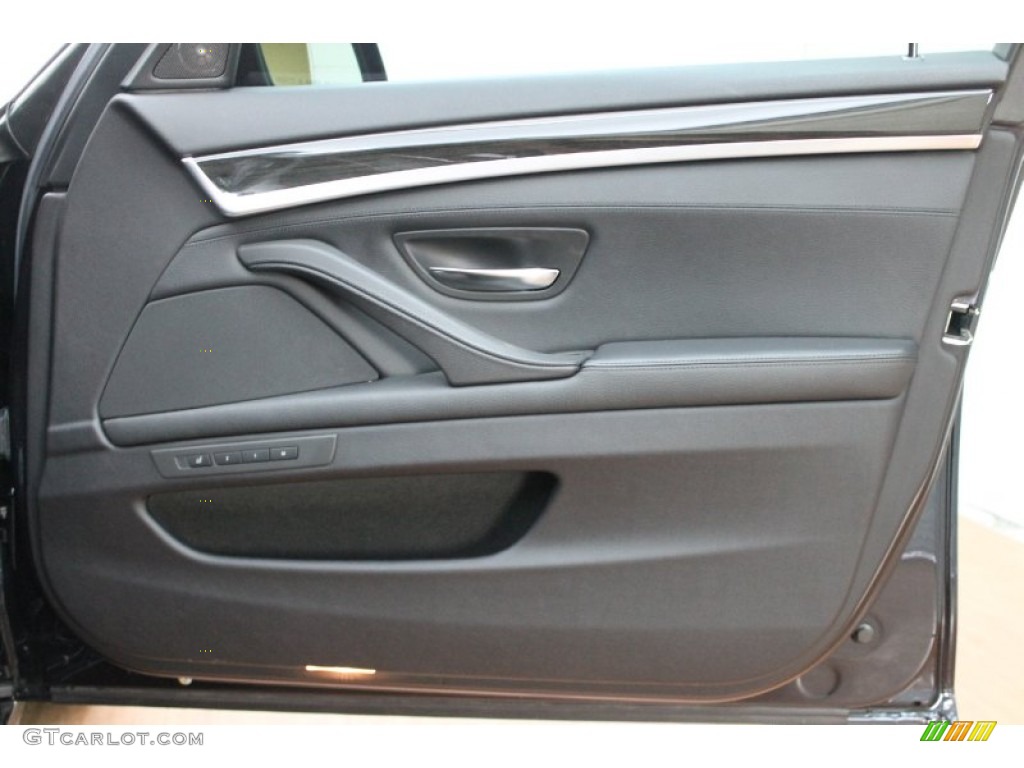 2011 BMW 5 Series 550i Sedan Black Door Panel Photo #79907014