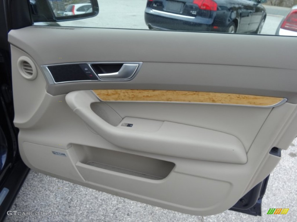 2008 Audi A6 3.2 quattro Sedan Cardamom Beige Door Panel Photo #79909110