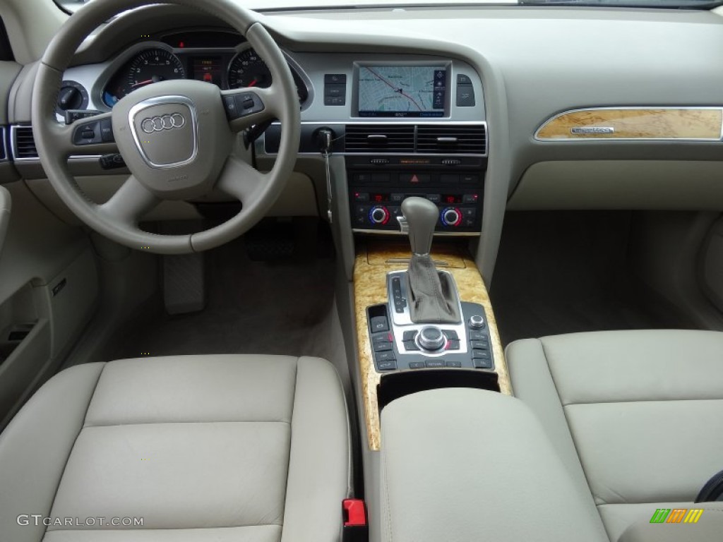 2008 Audi A6 3.2 quattro Sedan Cardamom Beige Dashboard Photo #79909210