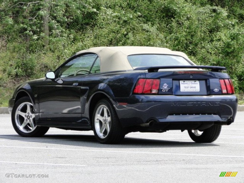 2003 Mustang GT Convertible - True Blue Metallic / Medium Parchment photo #4