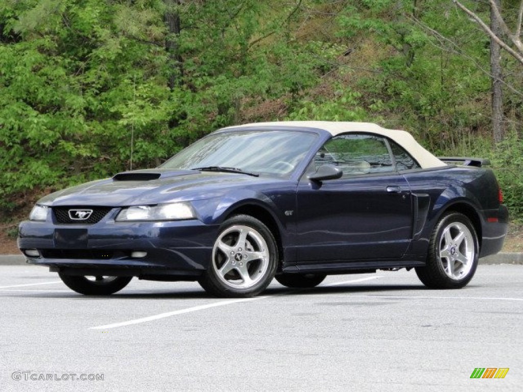 2003 Mustang GT Convertible - True Blue Metallic / Medium Parchment photo #6