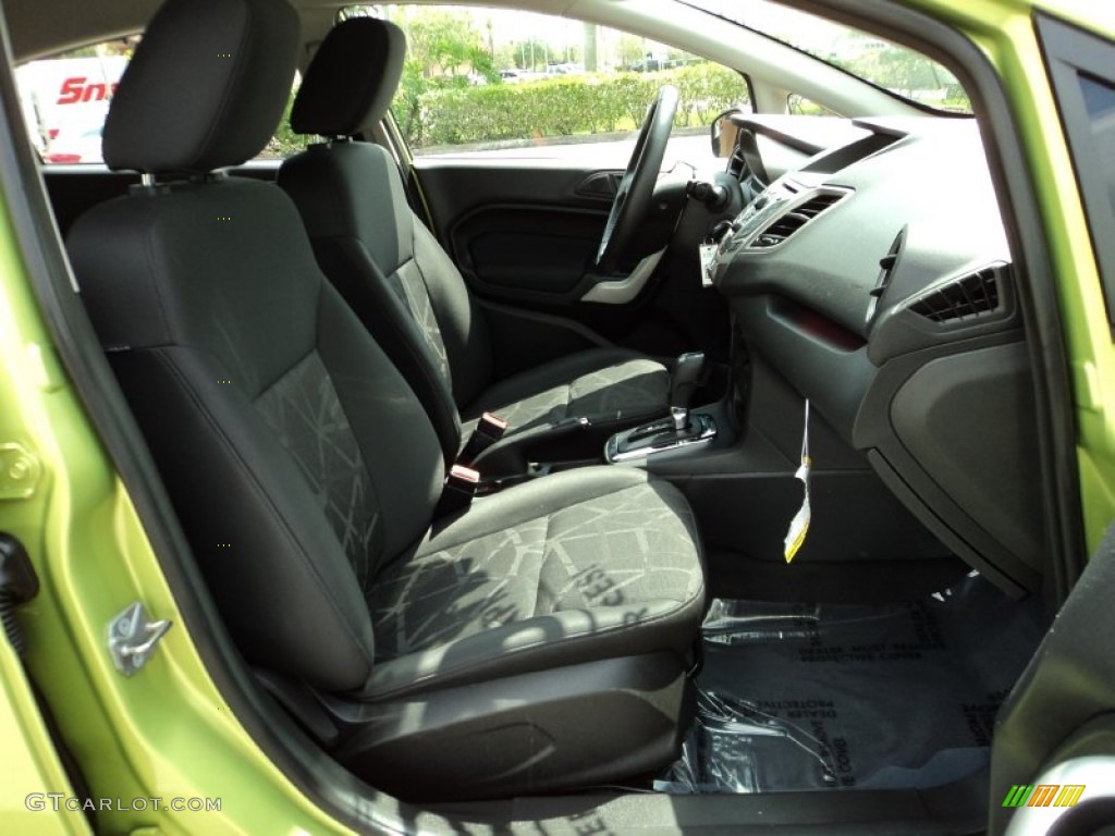 2011 Fiesta SES Hatchback - Lime Squeeze Metallic / Charcoal Black/Blue Cloth photo #21