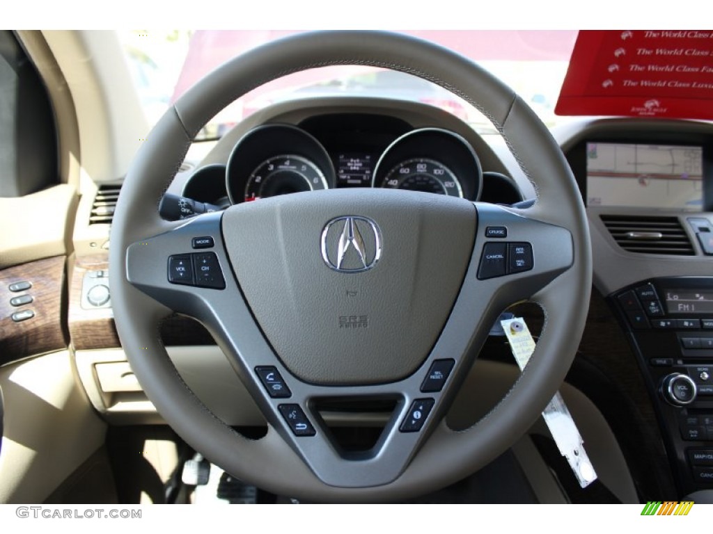 2013 Acura MDX SH-AWD Technology Parchment Steering Wheel Photo #79911789