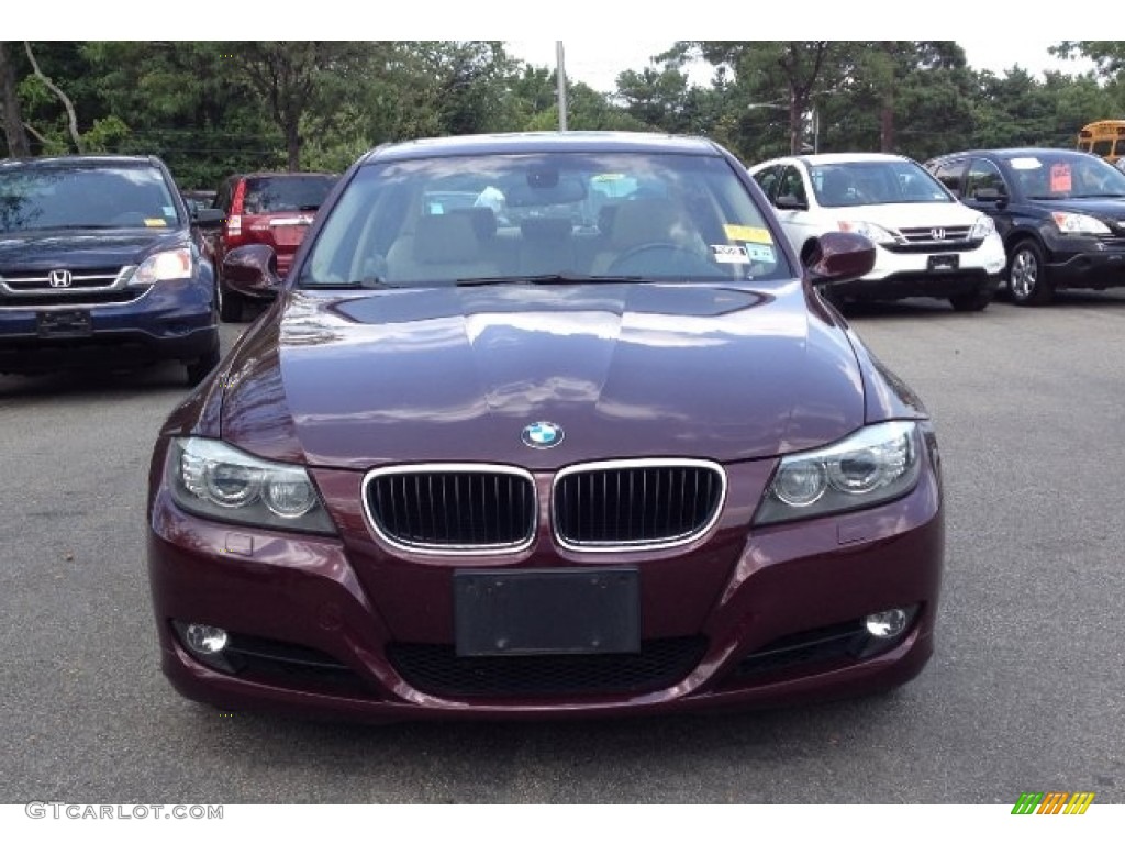 2009 3 Series 328i Sedan - Crimson Red / Oyster Dakota Leather photo #3
