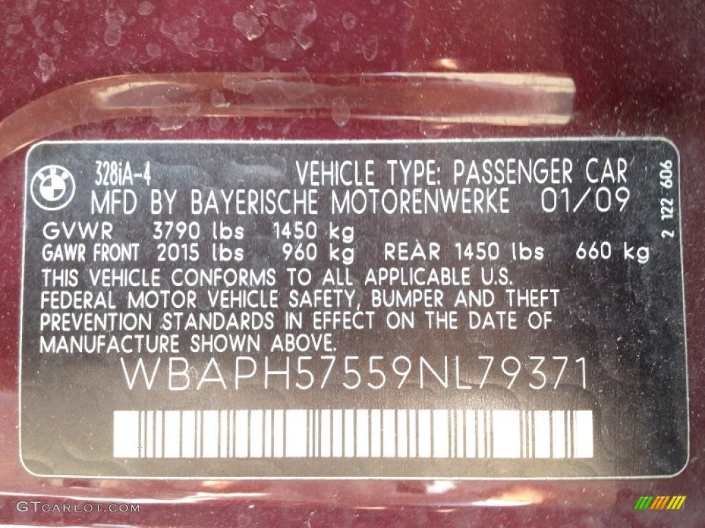 2009 3 Series 328i Sedan - Crimson Red / Oyster Dakota Leather photo #29
