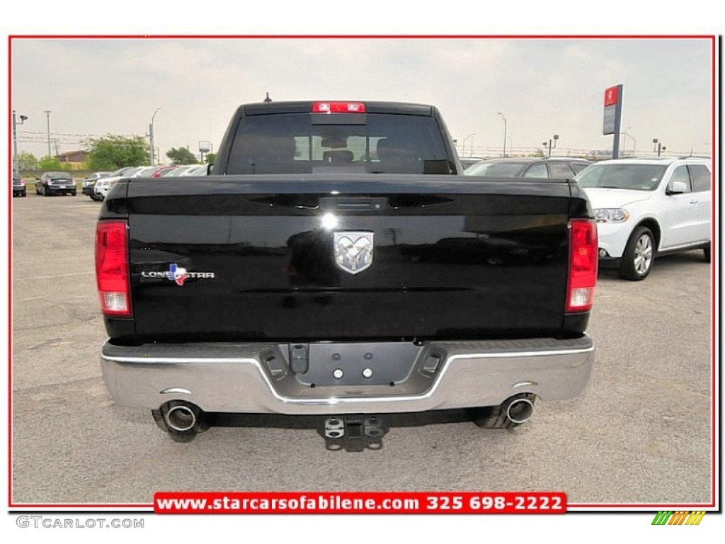 2013 1500 SLT Quad Cab - Black / Black/Diesel Gray photo #4