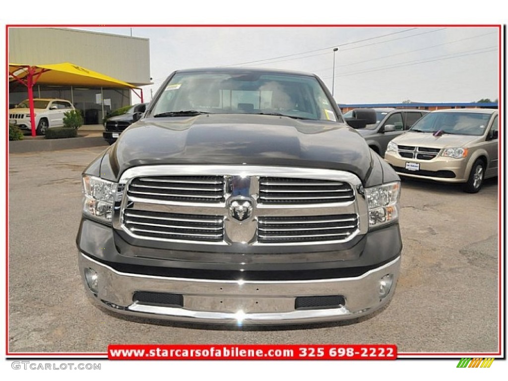 2013 1500 SLT Quad Cab - Black / Black/Diesel Gray photo #10