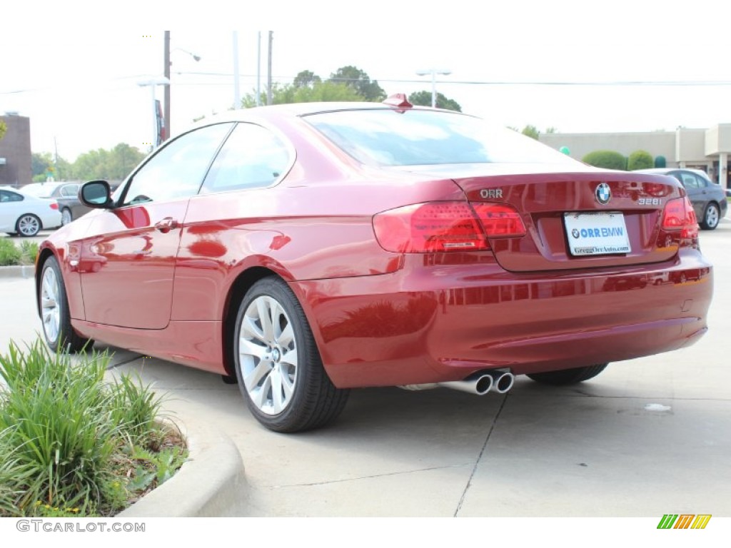 2013 3 Series 328i Coupe - Vermillion Red Metallic / Oyster photo #3