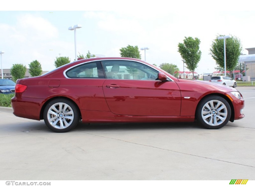 2013 3 Series 328i Coupe - Vermillion Red Metallic / Oyster photo #6