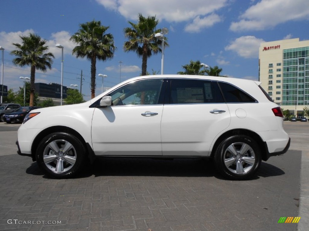 2013 MDX SH-AWD - Aspen White Pearl / Parchment photo #4