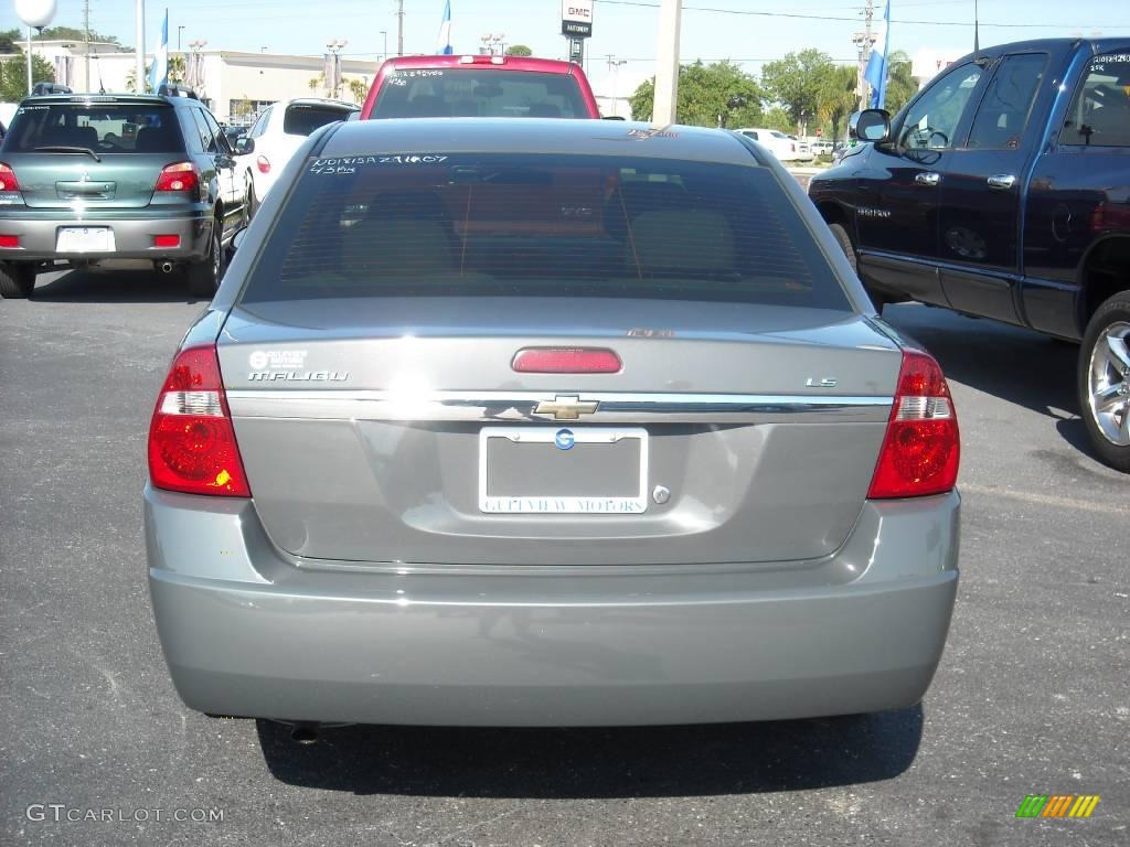2007 Malibu LS Sedan - Dark Gray Metallic / Titanium Gray photo #4