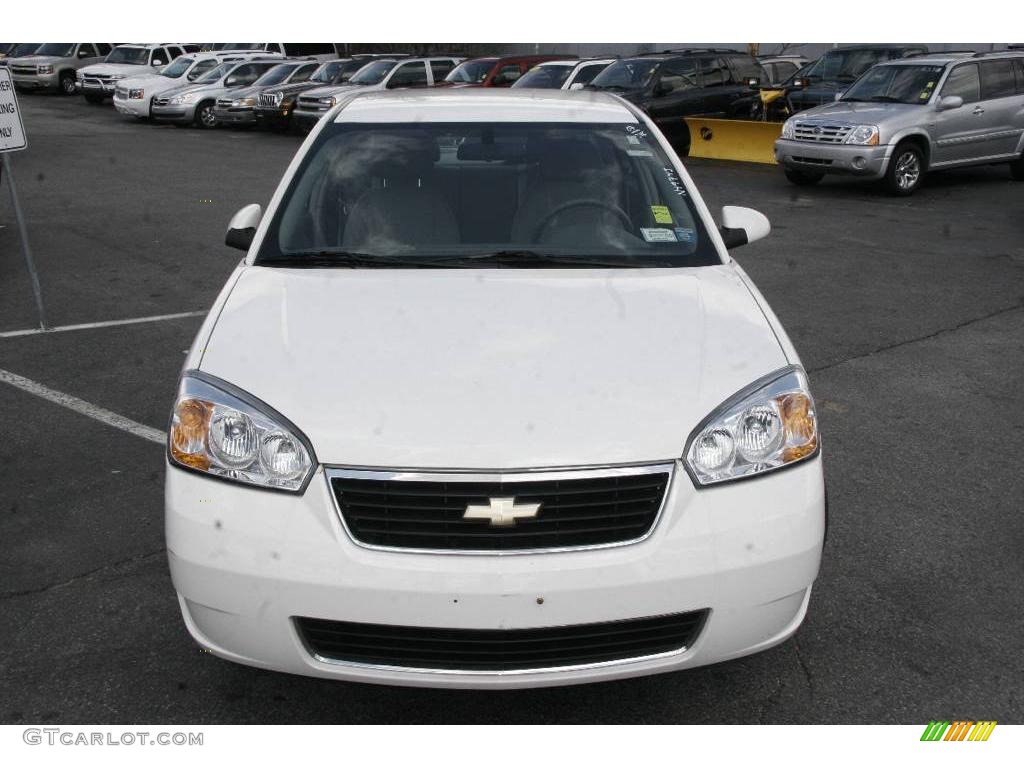 2007 Malibu LT Sedan - White / Titanium Gray photo #2