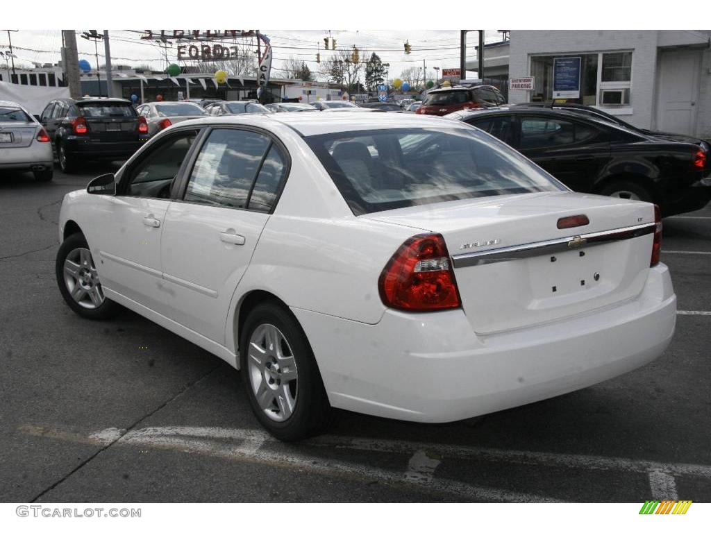 2007 Malibu LT Sedan - White / Titanium Gray photo #8