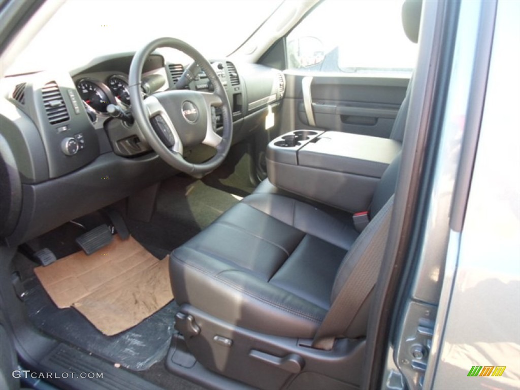 2013 Sierra 1500 SLE Crew Cab 4x4 - Stealth Gray Metallic / Ebony photo #4