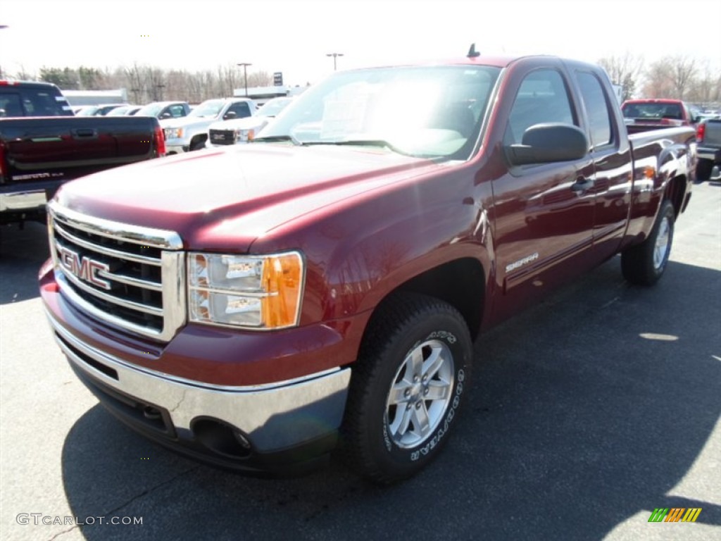 2013 Sierra 1500 SLE Extended Cab 4x4 - Sonoma Red Metallic / Ebony photo #1