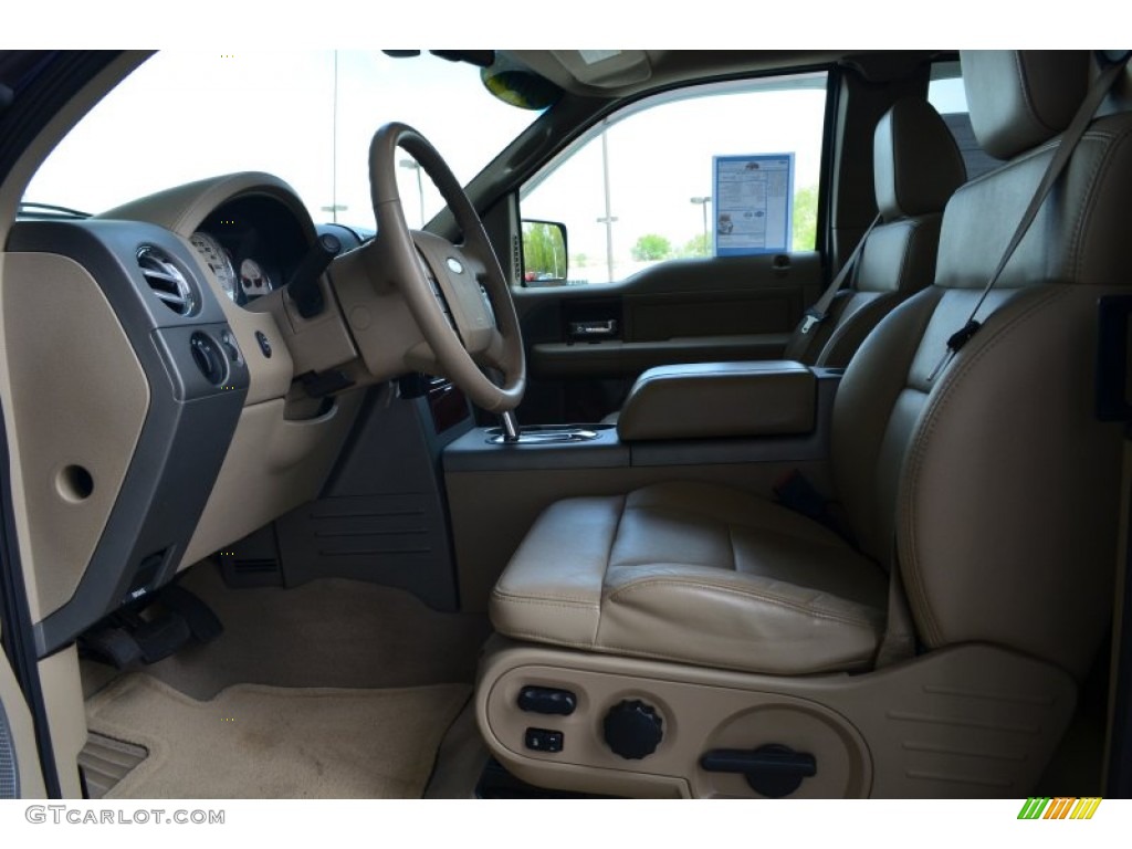 2007 F150 Lariat SuperCab 4x4 - Dark Blue Pearl Metallic / Tan photo #10