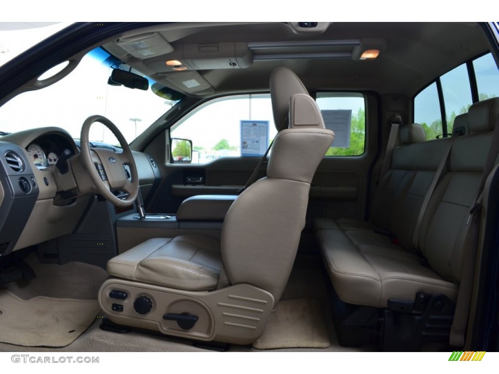 2007 F150 Lariat SuperCab 4x4 - Dark Blue Pearl Metallic / Tan photo #11