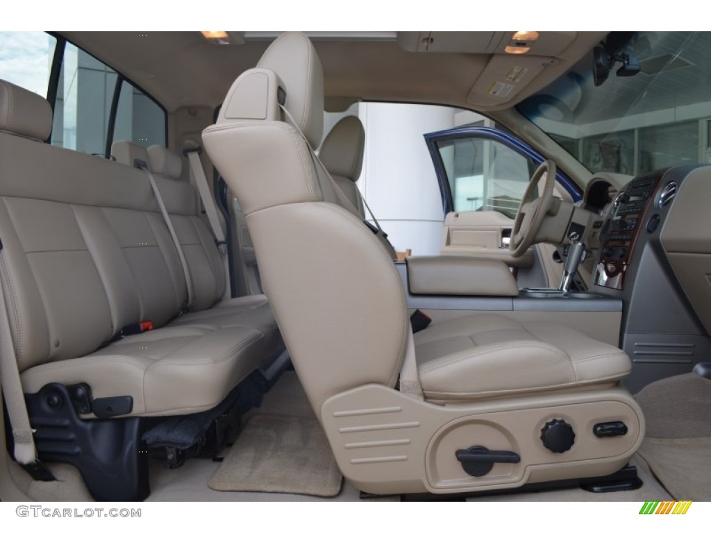 2007 F150 Lariat SuperCab 4x4 - Dark Blue Pearl Metallic / Tan photo #12