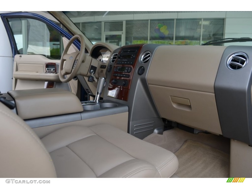 2007 F150 Lariat SuperCab 4x4 - Dark Blue Pearl Metallic / Tan photo #13