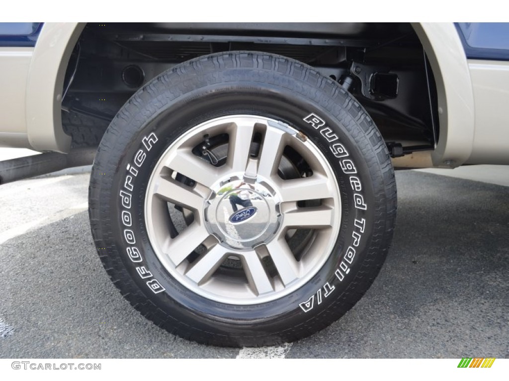 2007 F150 Lariat SuperCab 4x4 - Dark Blue Pearl Metallic / Tan photo #17